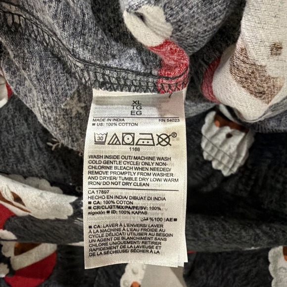 Old Navy Pajama Lounge Pants unisex No Fly XL Blue Santa Pull On 2021 Drawstring - Picture 8 of 8